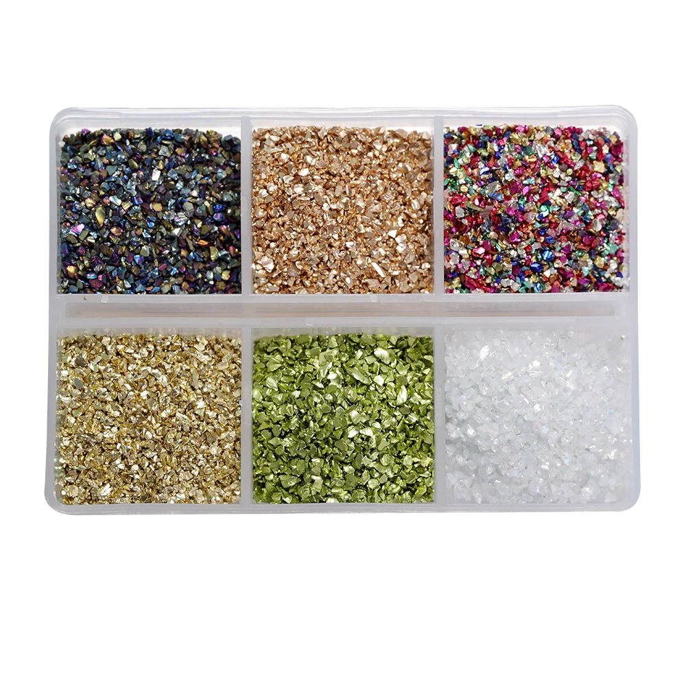 30g/Box Crushed Glass Stones Resin Filling Irregular Broken Stone for DIY Epoxy Resin Mold Crafts Nail Art Decoration Materia