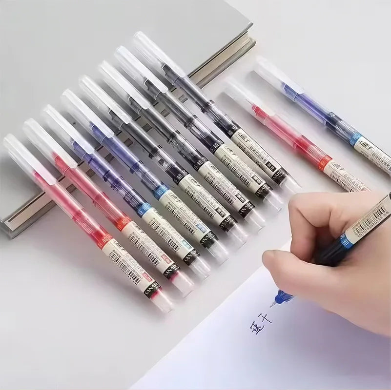 0.5mm Quick Drying Fine Point Liquid Ink Pens Smooth Writing Comfortable Grip Non-Smudge for Office School Supplies