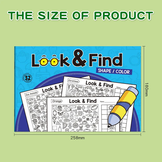 Children's Find Items Coloring & Drawing Book - Fun Concentration & Attention Exercise Early Education Activity Book