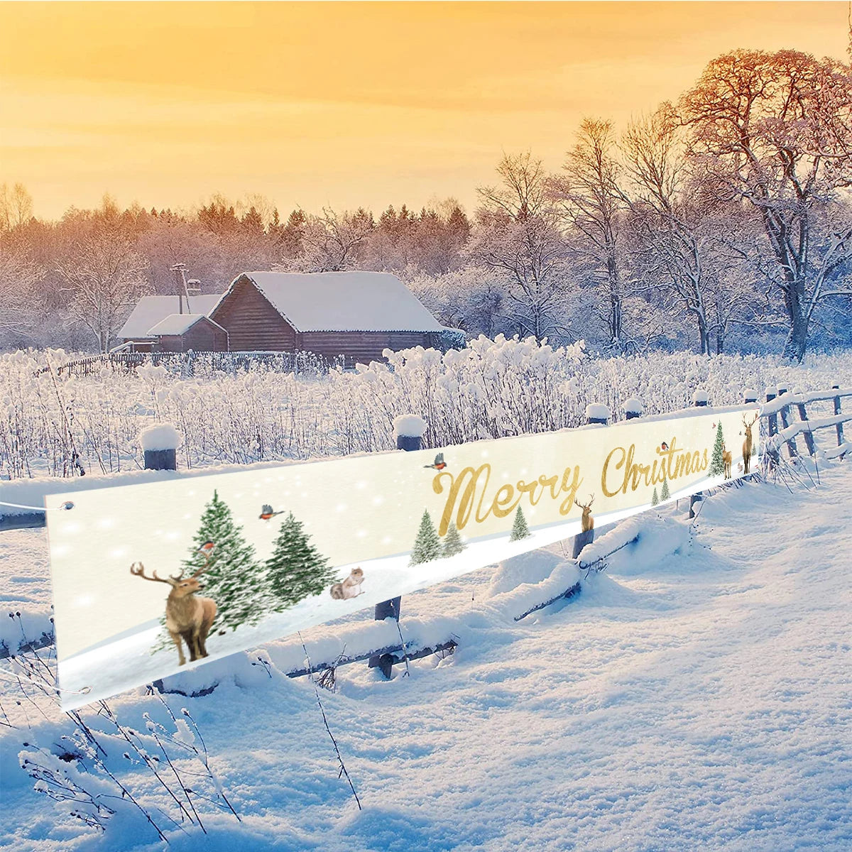 Christmas Outdoor Banner Merry Christmas Decoraton For Home 2023 Cristmas Outdoor Decor Xmas Navidad Noel Happy New Year 2024