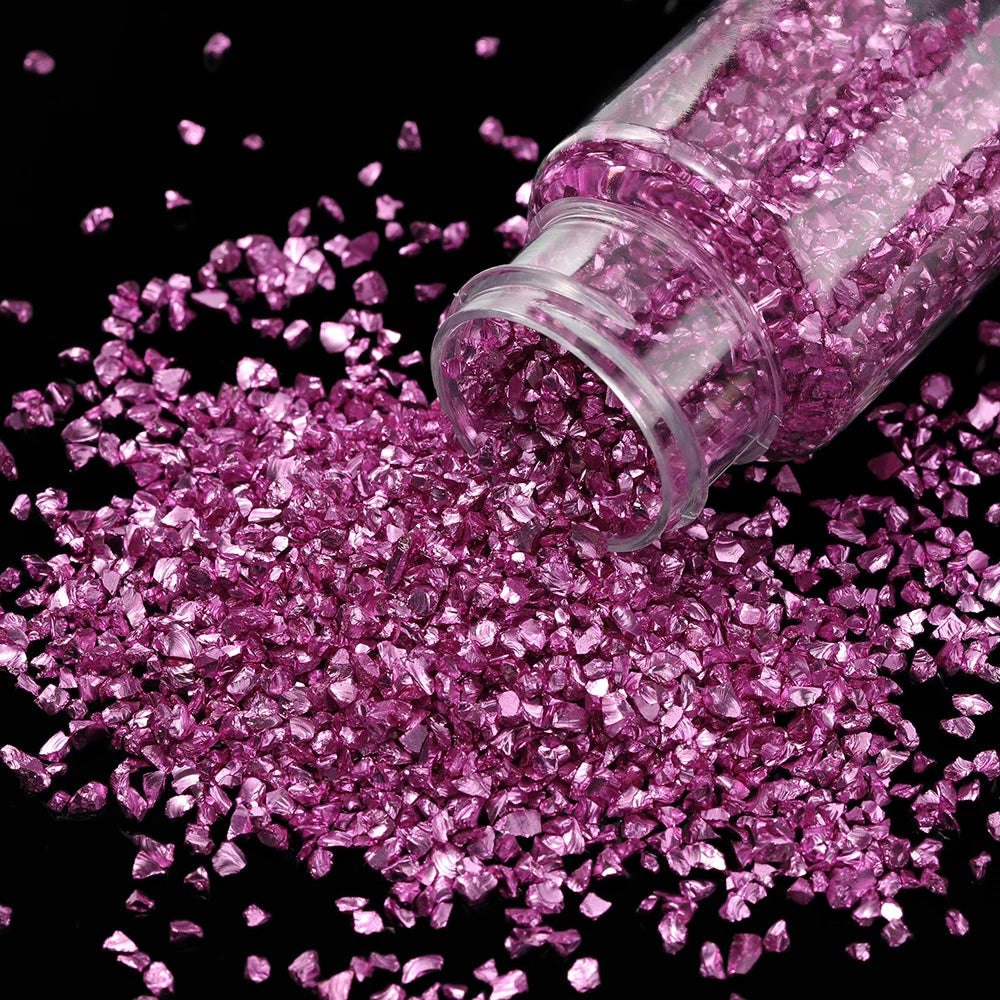 30g/Bottle Glass Crushed Stones Resin Fillings for DIY Epoxy Resin Mold Irregular Crystal Nail Art Decoration Jewelry Making 