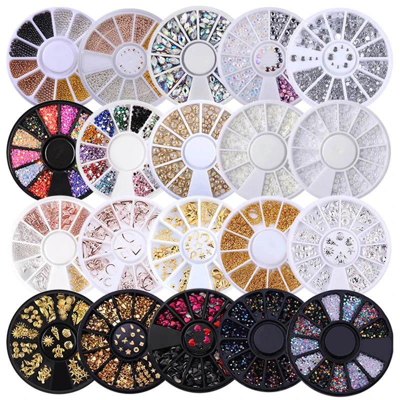 nail parts nail art glitter rhinestone Crystal gems jewelry Bead Manicure decoration accessories nail supplies for profession