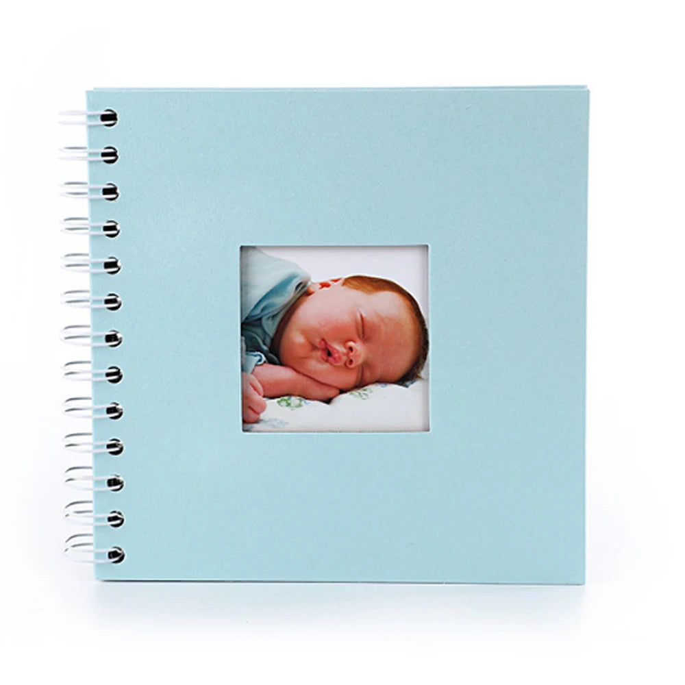 Scrapbook Photo Album Memory Book Paper for Travel Wedding Anniversary Christmas Gifts Baby Shower Memories - Blue