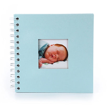 Scrapbook Photo Album Memory Book Paper for Travel Wedding Anniversary Christmas Gifts Baby Shower Memories - Blue