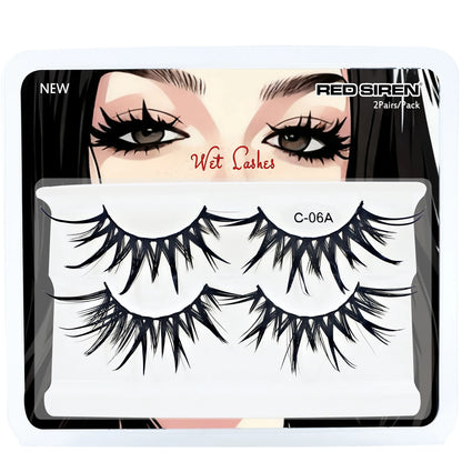 Cosplay False Eyelashes 2Pairs/Pack Wet Strip Lashes With Spikes New Woman Makeup Manga Lashes