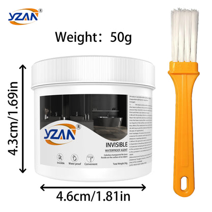 450g Polyurethane Waterproof Coating Invisible Paste Sealant Glue with Brush Adhesive Repair Nano Glue for Home Roof Bathroom