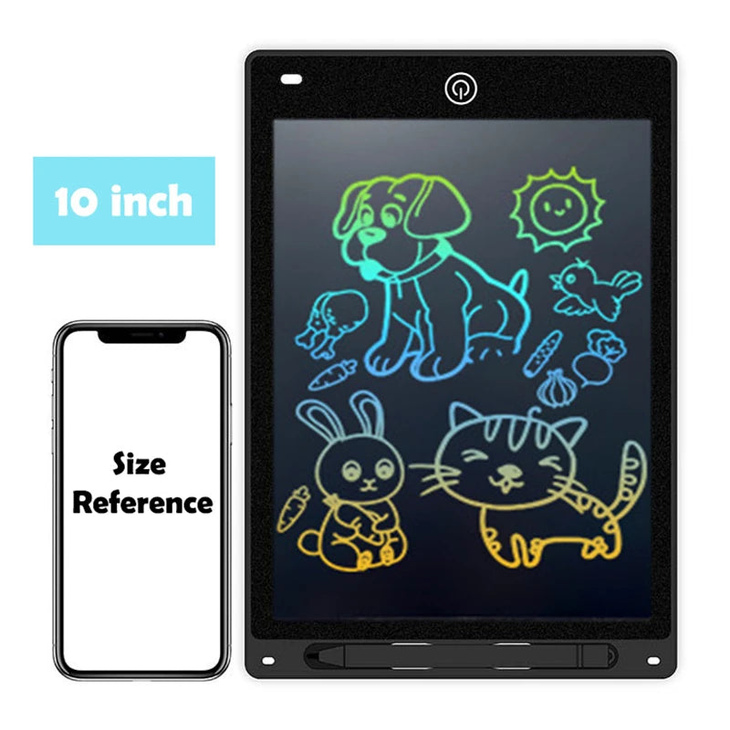 LCD Writing Tablet, Electronic Doodle Pad, 8.5 Inch Colorful Drawing Board for Kids, Eye Protection, Toys for children - Blac
