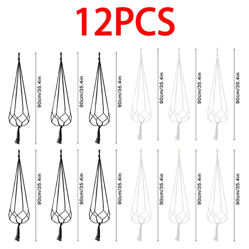 Hanging Plant Pot Hanging Basket Vases with Hook Creative Macrame Suspension Plant Planters for Hanging Flower Pot Net