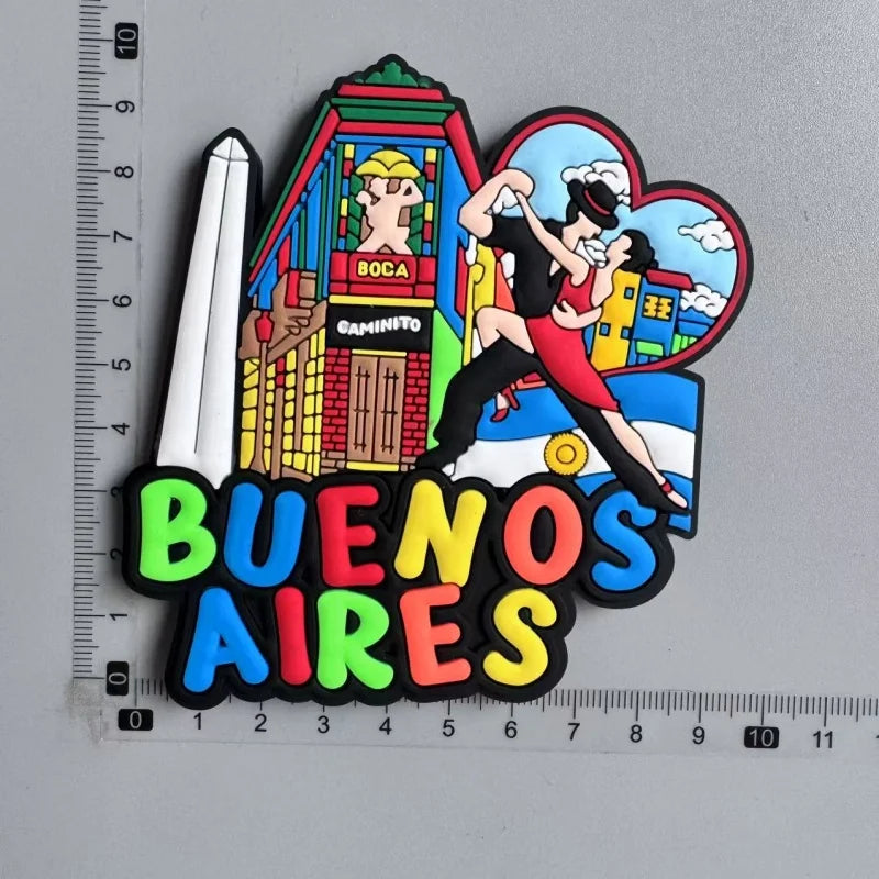 Argentine Travel Souvenirs PVC Fridge Magnets Tourist Souvenir Fridge Decorations Gifts
