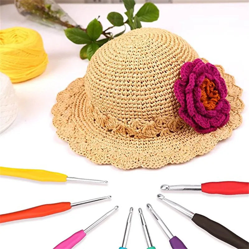 KOKNIT 1pcs Crochet Hook Mix Size 1.0mm to 10.0mm Soft Handle Knitting Hooks Needles DIY Craft Yarn Sewing Needle For Mom's G