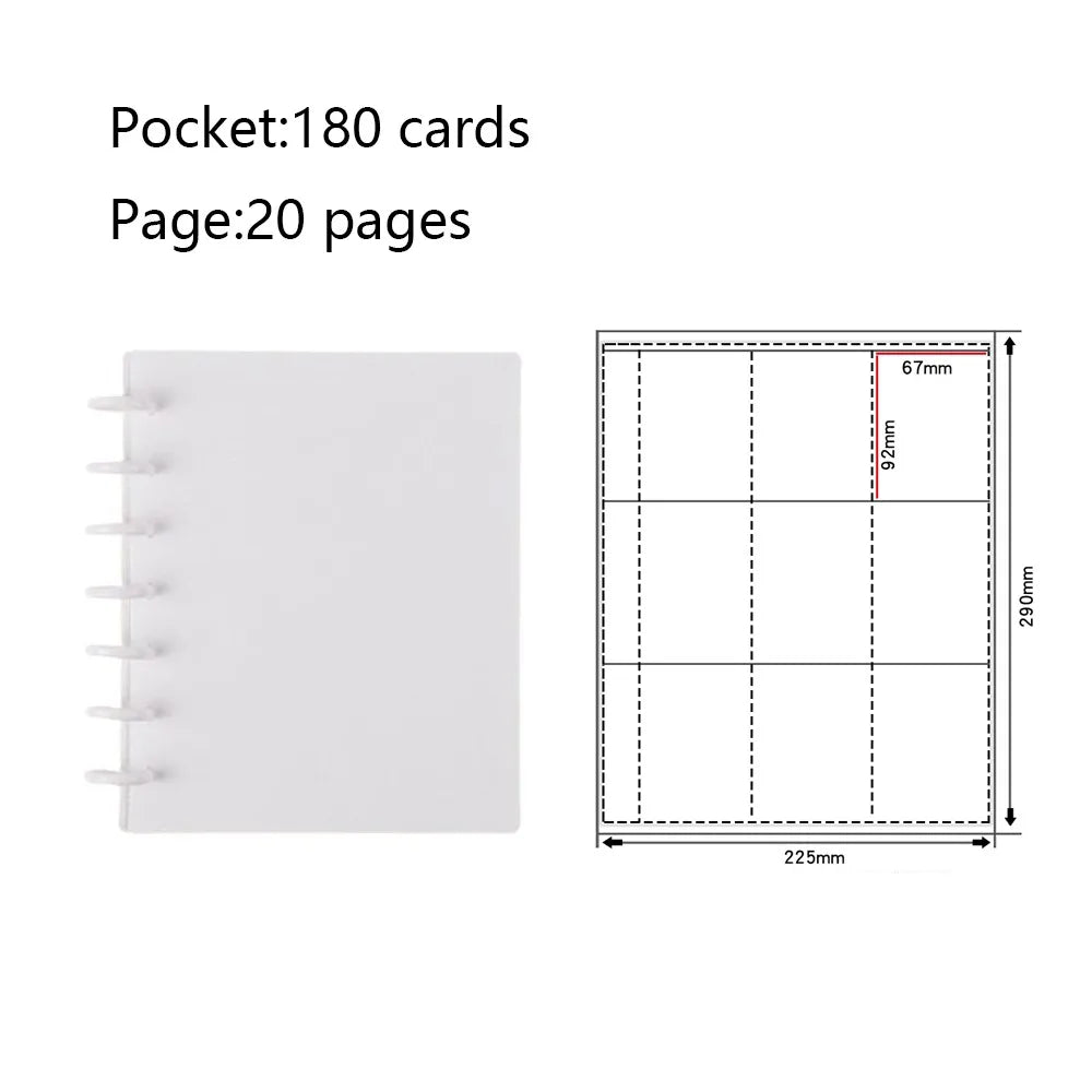 Multi-pockets 3 Inch Photo Album INS Style Idol Cards Collect Book Kpop Card Holder Loose-leaf Binder Photocard Holder - Whit
