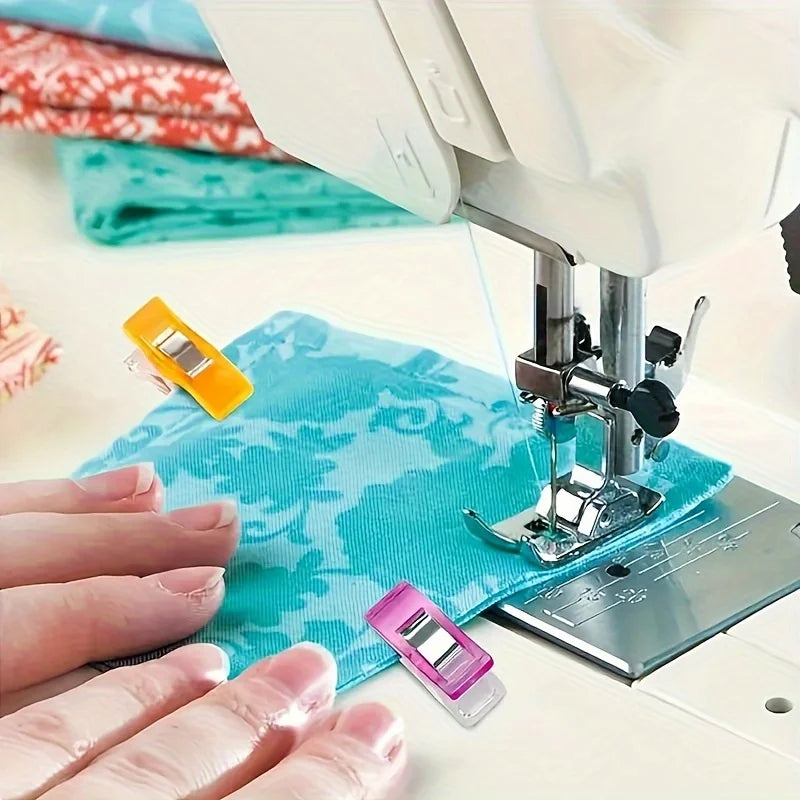 30/50/100 Colorful Plastic Edging Clip, Sewing Clip, Underwear, Tie, Universal Clothing,Auxiliary Tool for Handmade Crafts