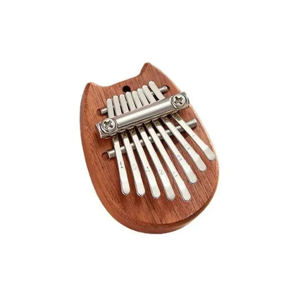 8 Key Mini Wooden Kalimba Exquisite Finger Thumb Piano Marimba Musical Good Accessory Pendant Gift - cat
