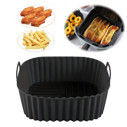 1-3PCS Silicone Air Fryer Liners Reusable Non-Stick and Easy Clean BBQ Tools Oven Microwave Safe for Healthy Cooking Restaura