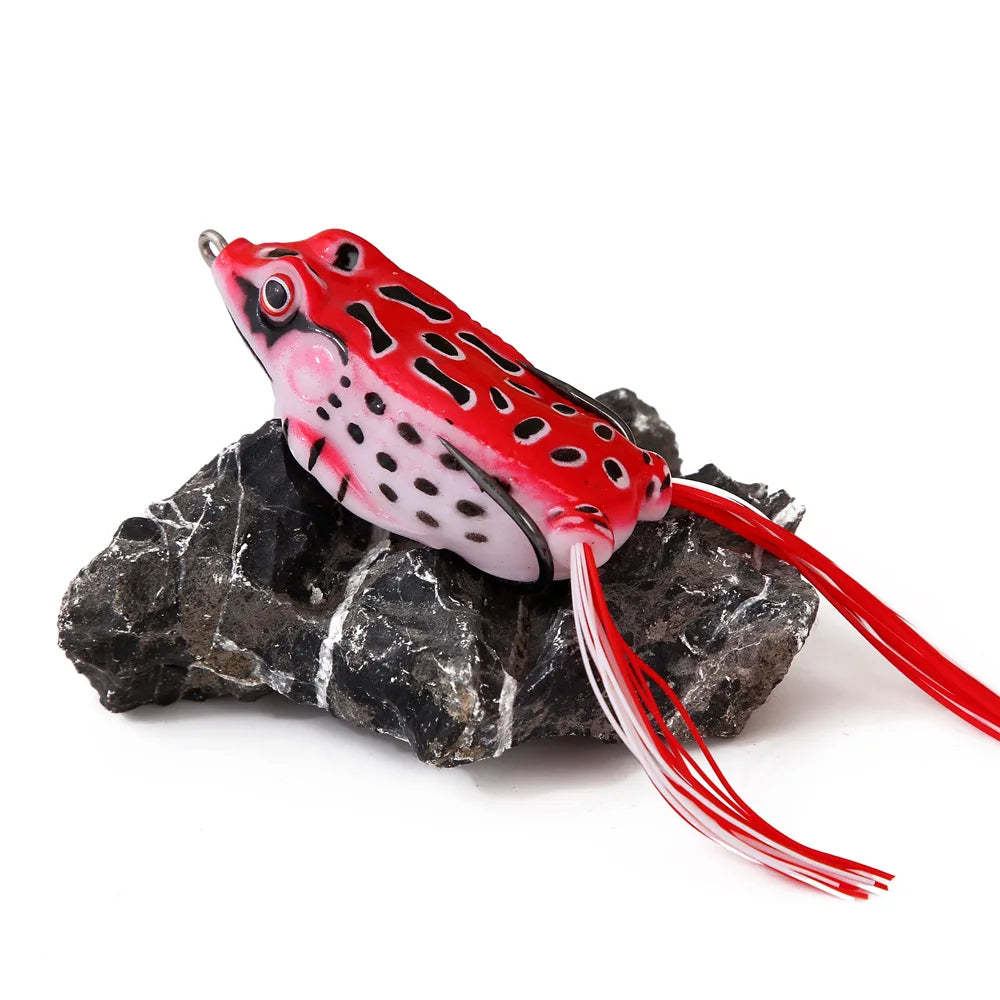 1 Pcs 5G 8.5G 13G 17.5G Frog Lure Soft Tube Bait Plastic Fishing Lure with Fishing Hooks Top Water Ray Frog Artificial 3D Eye