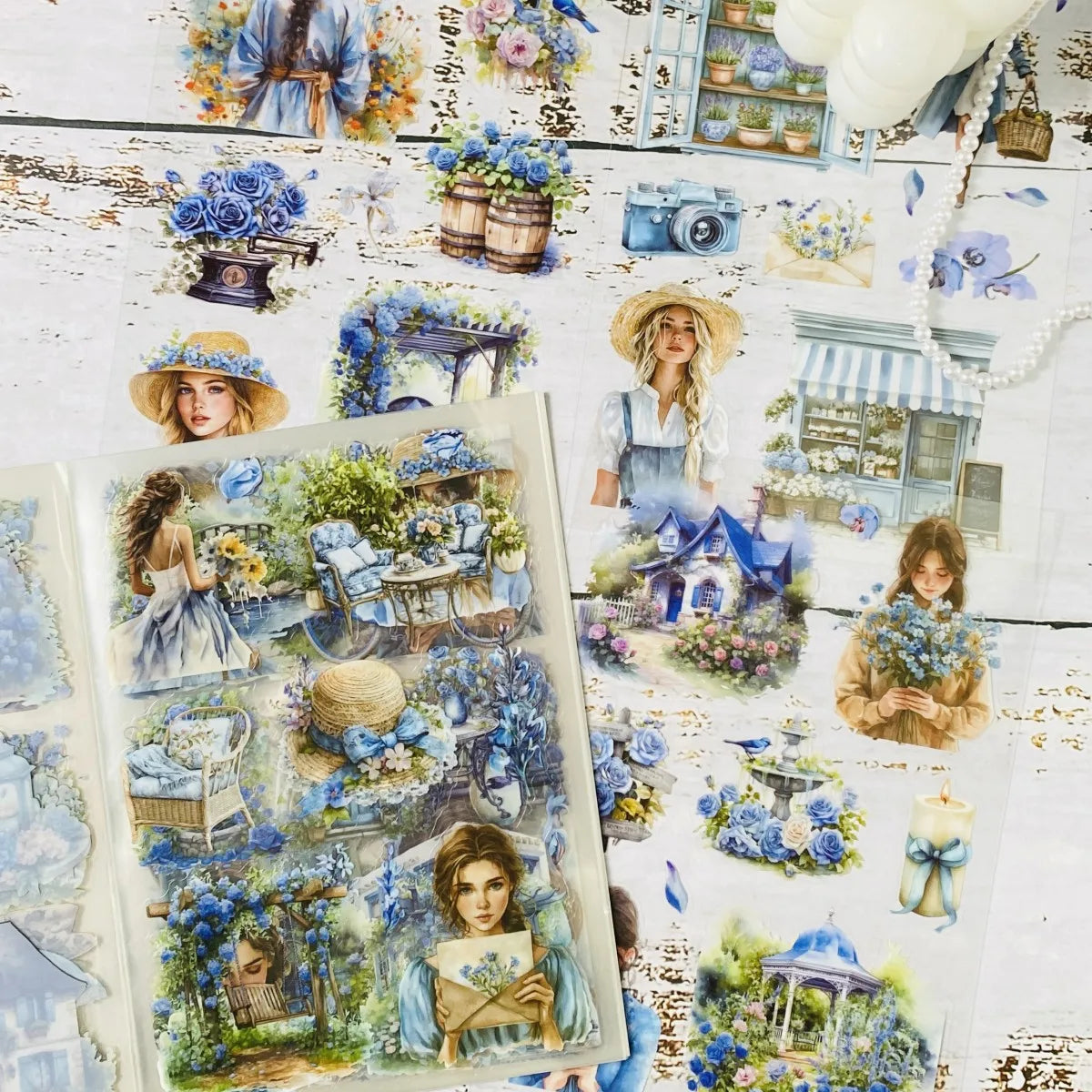 Journamm 20sheets Junk Journal Sticker for Scrapbooking Diary Album Notebooks DIY Decor Notebook Collage Selfadhesive Sticker