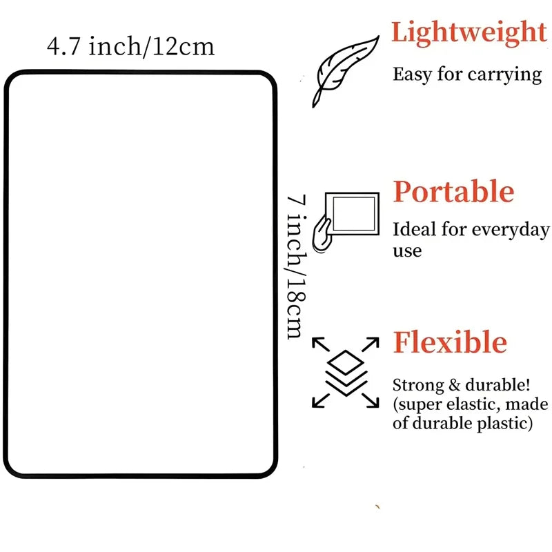 New Full Page Large Sheet Magnifier Magnifying Glass Reading Aid Glass Page Magnifying Lens Ultra-thin Reading Magnifier New