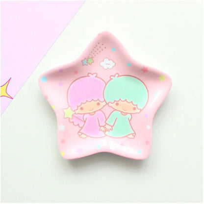 Sanrio My Melody Hello Kitty Kids Dinner Plate Anime Baby Children Kawaii Saucer Tableware Cute Fruit Plates Cartoon Snacks T