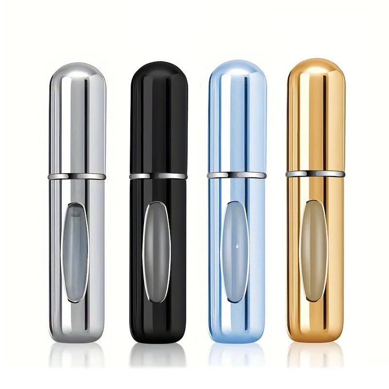 1/4Pcs 5ml Perfume Atomizer Portable Liquid Container for Cosmetics Traveling Mini Aluminum Spray Empty Refillable Bottle - 4