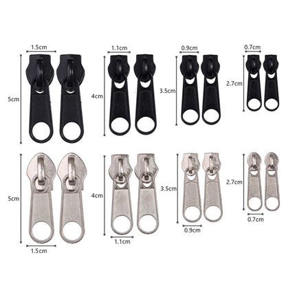Zipper Head Zipper Repair Kit Easy Fix Zipper Slider Head Puller Closure Universal Replacement Broken Wearable 3# 5# 8# 10# -