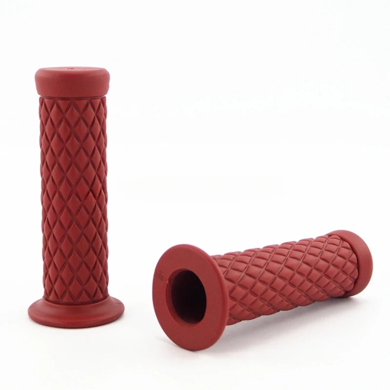 Vintage Cafe Racer 7/8" 22mm Motorcycle Vintage Handlebar Grip for Honda Suzuki Yamaha Kawasaki CG125 CB400 - Wine red