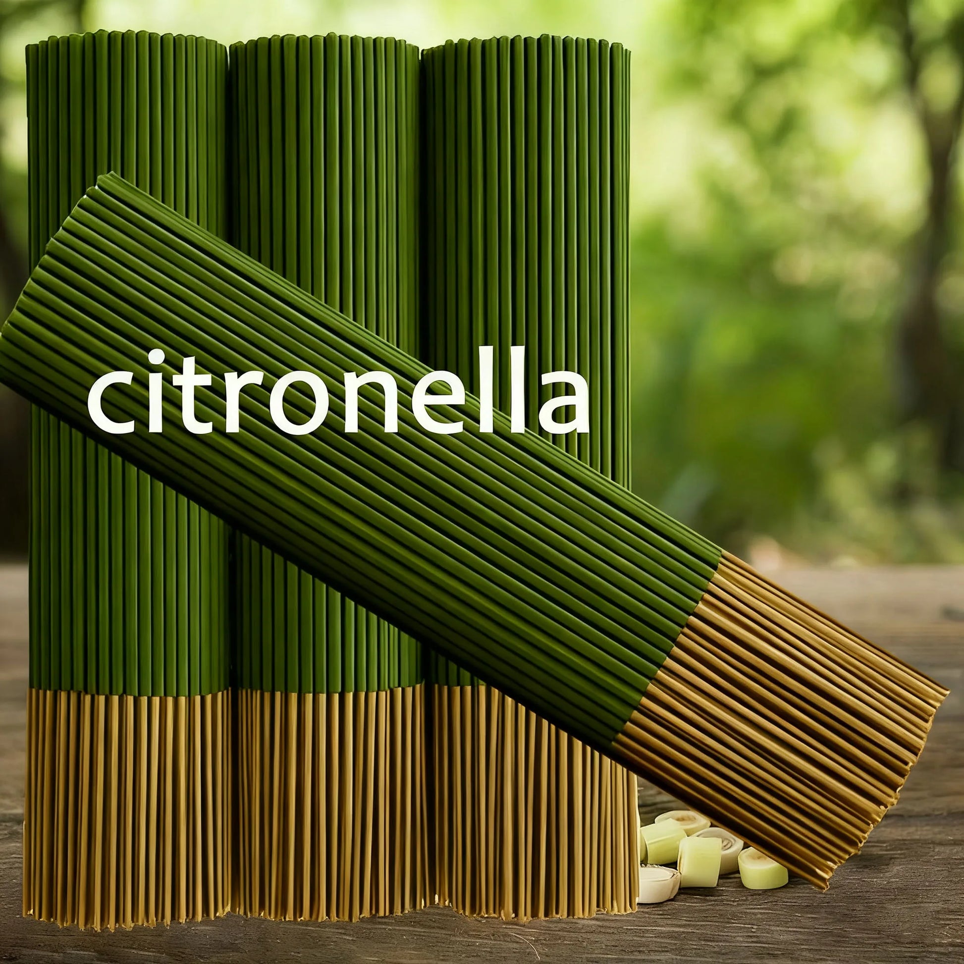 Lemongrass Sticks That Extend the Burning Time, Artificial Wooden Four-Season Fragrance, Suitable for Home, Camping, Garden, 
