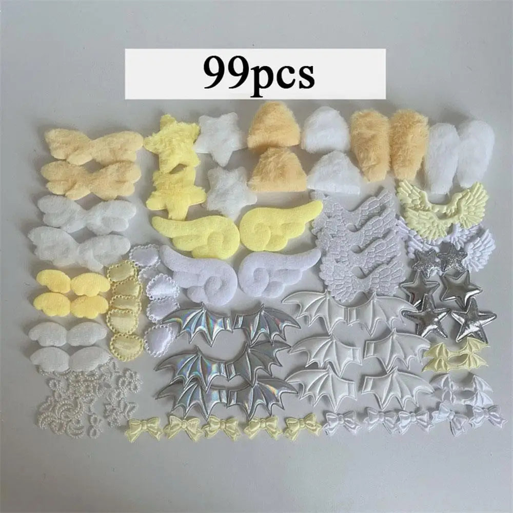 99pcs/set Cartoon Card Cover Decoration Handmade Gift Decoration Home Deocr DIY Plush Ear Handmade Accessories DIY Accessorie
