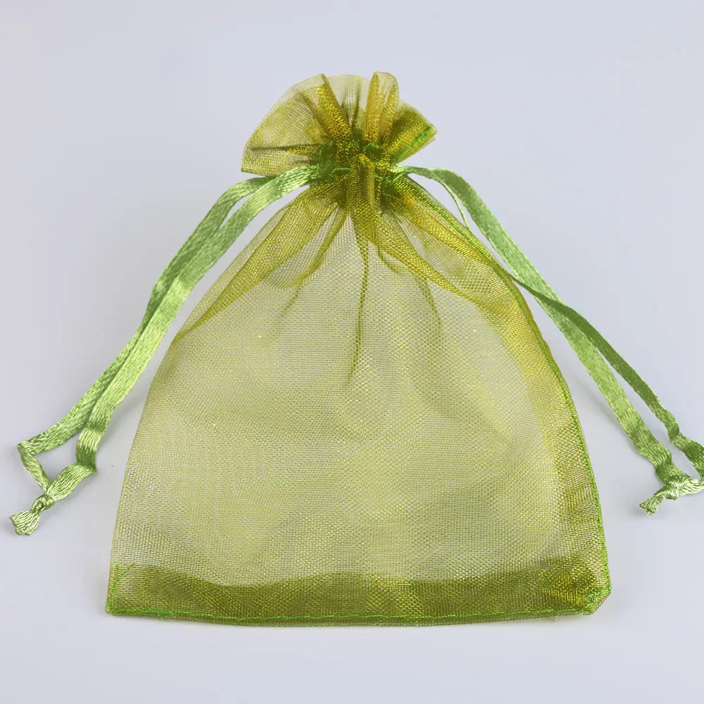 50/100pcs Colorful Organza Gift Bag 5x7 7x9 9x12 10x15 13x18cm Party Wedding Favors Candy Jewelry Packaging Drawstring pouche