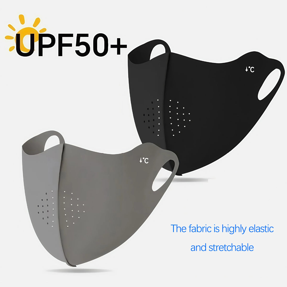 Cooling Mask for Women Men Ice Silk Driving Summer Face Cover Lightweight Washable Breathable Cycling Ice Silk Shopping Sun M