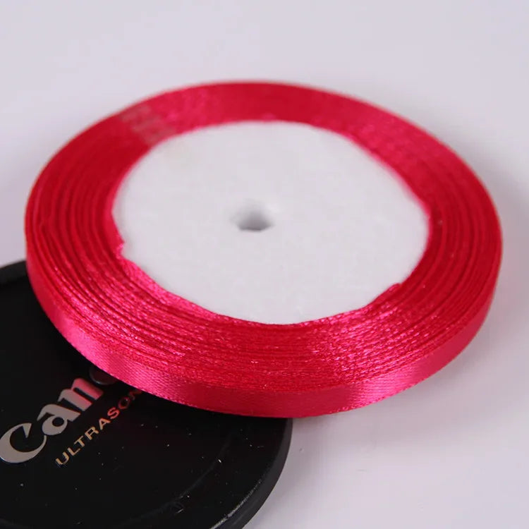 22 Meters/Roll 6mm Silk Satin Ribbons Christmas Halloween Birthday Party Gift Wrapping Ribbons DIY Handmade Crafts Material -