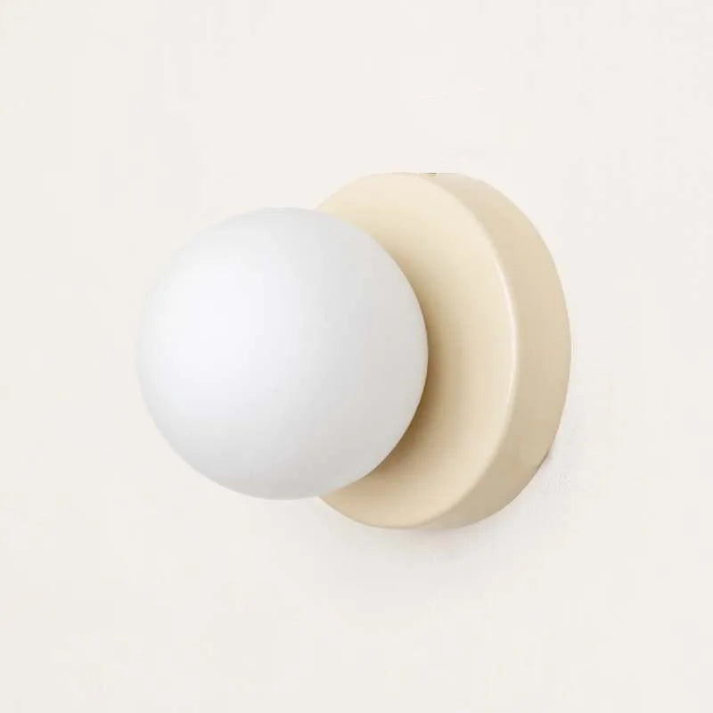 Creative Macaron LED Wall Lamp 10/12cm Mini Glass Sconce for Balcony Lamp Bedside Bedroom Corridor Porch Decor Lighting Fixtu