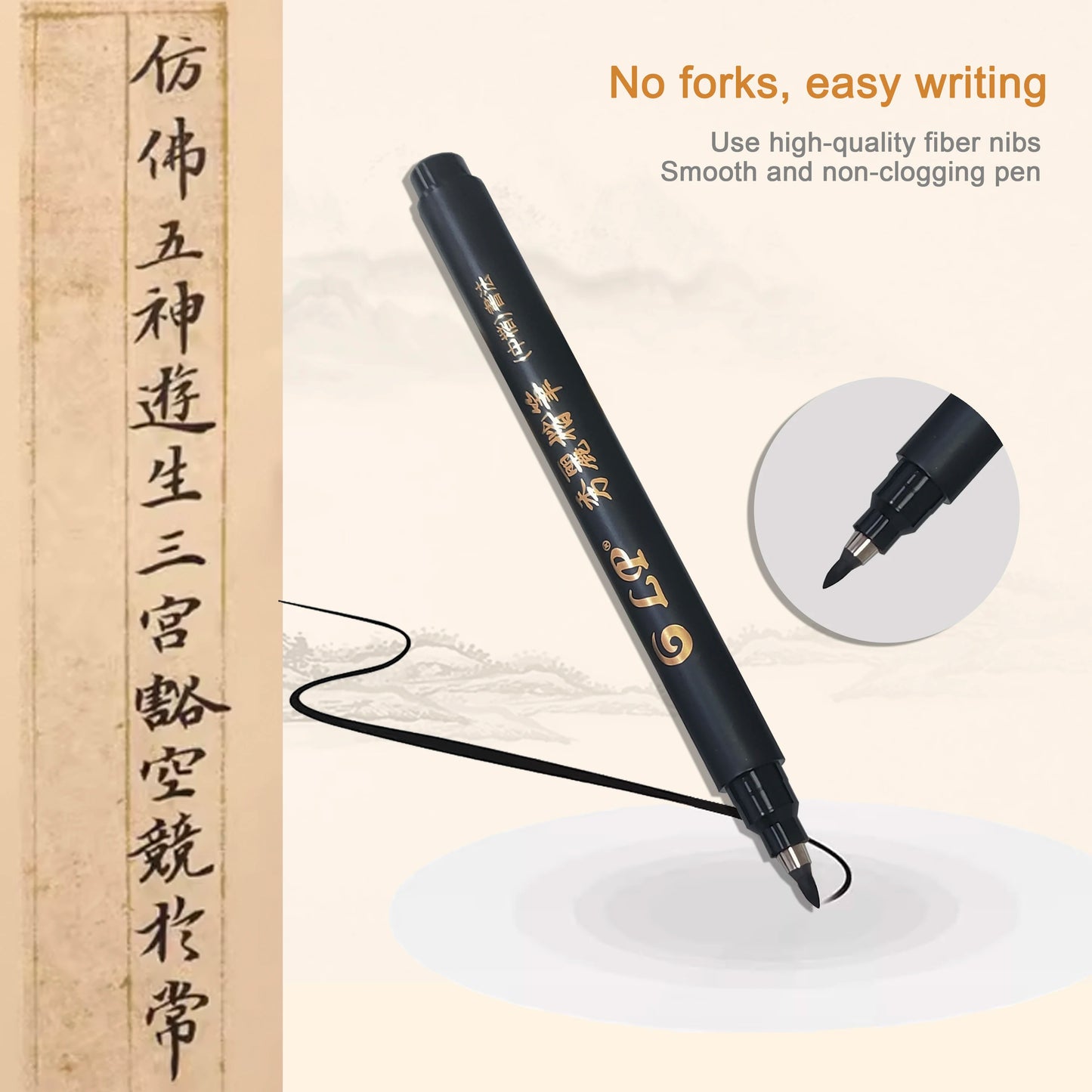 4 pcs Calligraphy Art Marker Pens Brush Art as a gift for Craft Supplies Art Writing Office School Supplies Stationery Studen