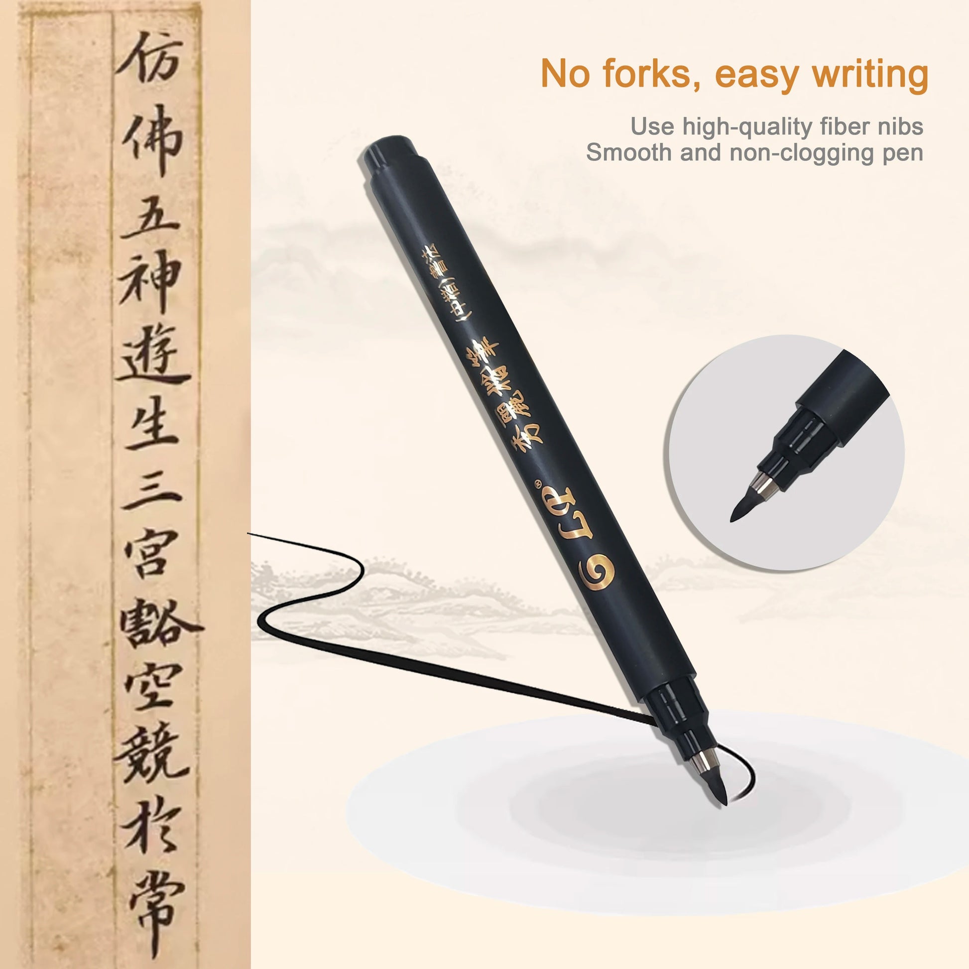 4 pcs Calligraphy Art Marker Pens Brush Art as a gift for Craft Supplies Art Writing Office School Supplies Stationery Studen