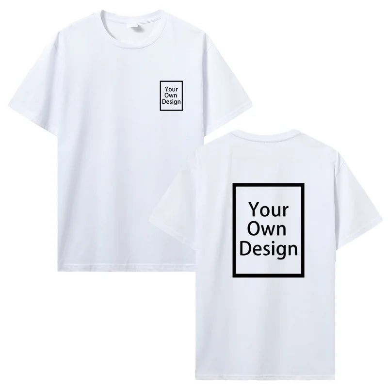 Custom Cotton Customized Print Short Sleeve T Shirt Summer Tops Tees DIY Your Like Photo Or Logo Cotton T-shirt Men Clothing 