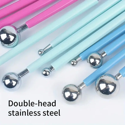 4pcs Sculpture Modeling Tools Clay Tools Dotting Sculpting Modeling ceramics Set Double-Ended Metal Ball Cake Decoration Tool