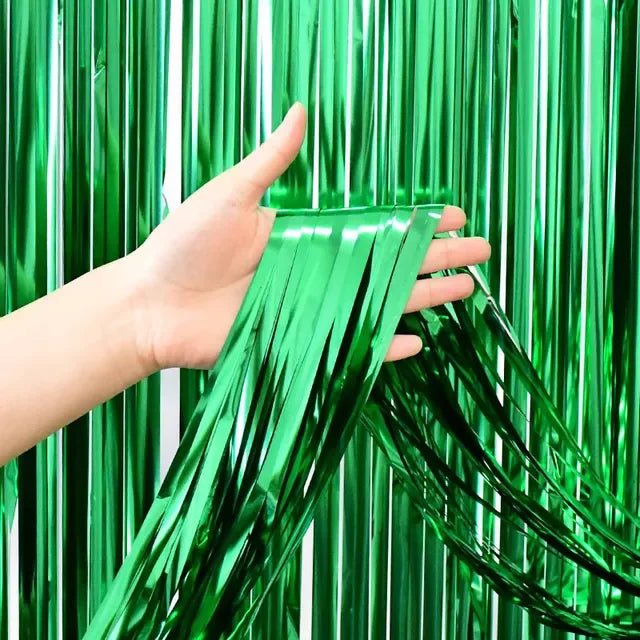 1*2M Macaron Pink Blue Fringe Curtain Door Rain Curtain Decor Photo Booth Backdrop Garland Wedding Birthday Party Decoration 