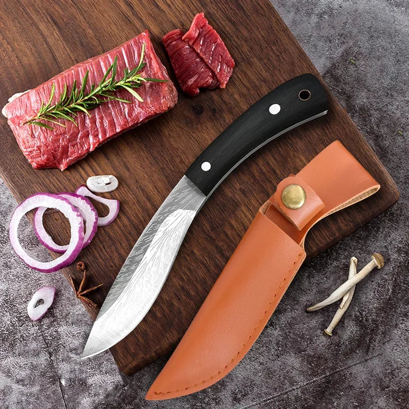 Butcher Boing Knife Cleaver Meat Vegetable Kitchen Knives Stainless Steel Handmade Forged Chef Knife Fish Fillet Slicing Knif