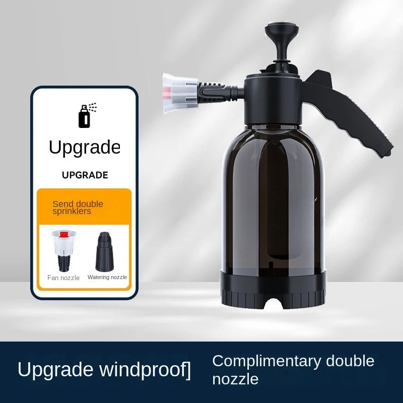 2L Hand Pump Foam Sprayer with 3 Types of Nozzle Hand Pneumatic Foam Cannon Snow Foam Car Wash Spray Bottle Car Window Cleani