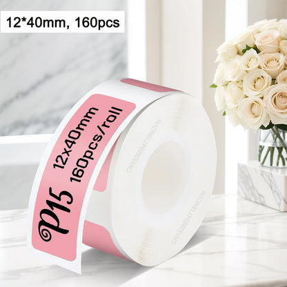 1PK Marklife P15 Printer Label Sticker 12x40mm 15x30mm 15x50mm Thermal Label Paper Compatible with P15 P12 P11 D30 Q30 Labele