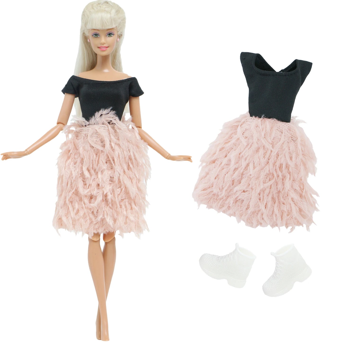 New Fashion Doll Dress Daily Outfit Girl Party Skirt Cute Mini Gown With Bag Clothes for 1/6 Doll DIY Accessories Baby Toys -