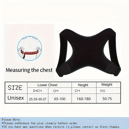 Adjustable Posture Corrector Back Support Belt- Breathable, Non-Slip, Ergonomic Support for Improved Posture, Suitable for Si