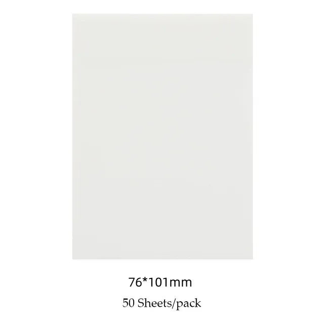 50 Sheets Creative Transparent PET Waterproof Sticky Notes Notepads - School Stationery & Office Supplies - 50 Sheets white A