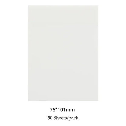 50 Sheets Creative Transparent PET Waterproof Sticky Notes Notepads - School Stationery & Office Supplies - 50 Sheets white A