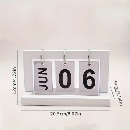 Ins Minimalist Style Living Room Office Decoration Wooden Calendar Ornament Modern Desk Accessories Simple Home Decor Crafts 