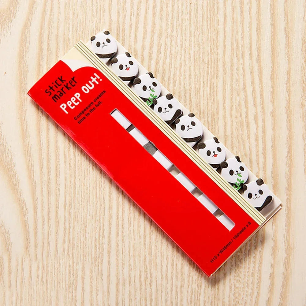 Cute Penguin Cat Panda Memo Pads Sticky Notes Index Posted Planner Office Creative School Stationery - Panda