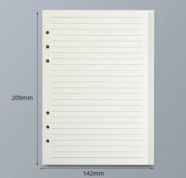 45 Sheets A5 A6 A7 Loose Leaf Notebook Refill Spiral Binder Inner Page Line Blank craft Grid Inside Paper Stationery - A5 lin