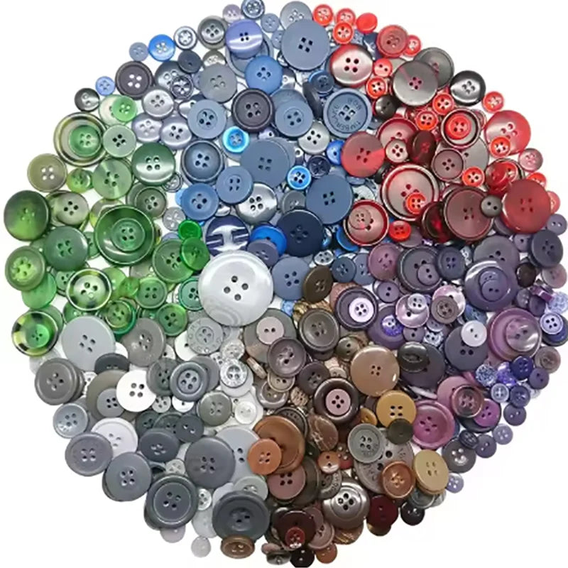 50g/Pack Mix Size Mix color Resin Button 1-3cm Sewing Buttons For Scrapbook Crafts DIY Handmade Sewing Accessories