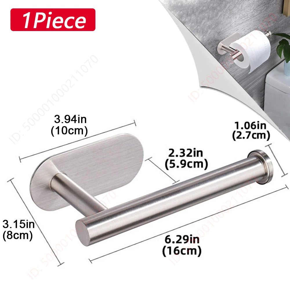 1~2PCS Toilet Paper Rack Bathroom Paper Towel Holder Adhesive Absorbent Paper Dispenser WC Kitchen Hardware Storage Accessori