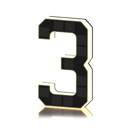 Personalized Solar Powered Address Number Waterproof Modern Address Number for Outside House Light Up Courtyard Hotel Bar - 3