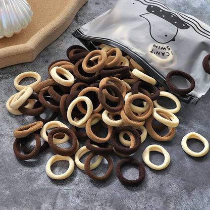 50/100Pcs Colorful Nylon Hair Bands for Children Scrunchie Hair Ties Rubber Band Kids Elastic Hair Leagues Girl Hair Accessor